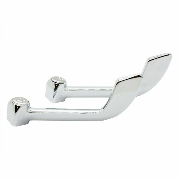 Thrifco Plumbing Fit All Wrist Blade Handles, Hot / Cold, Chrome Plated 4401569